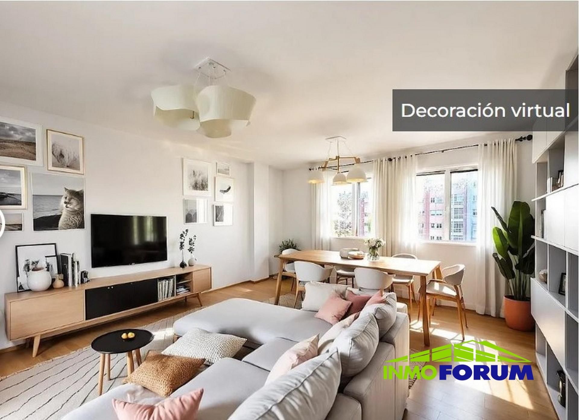 Living room of Flat for sale in A Coruña Capital   with Parquet flooring