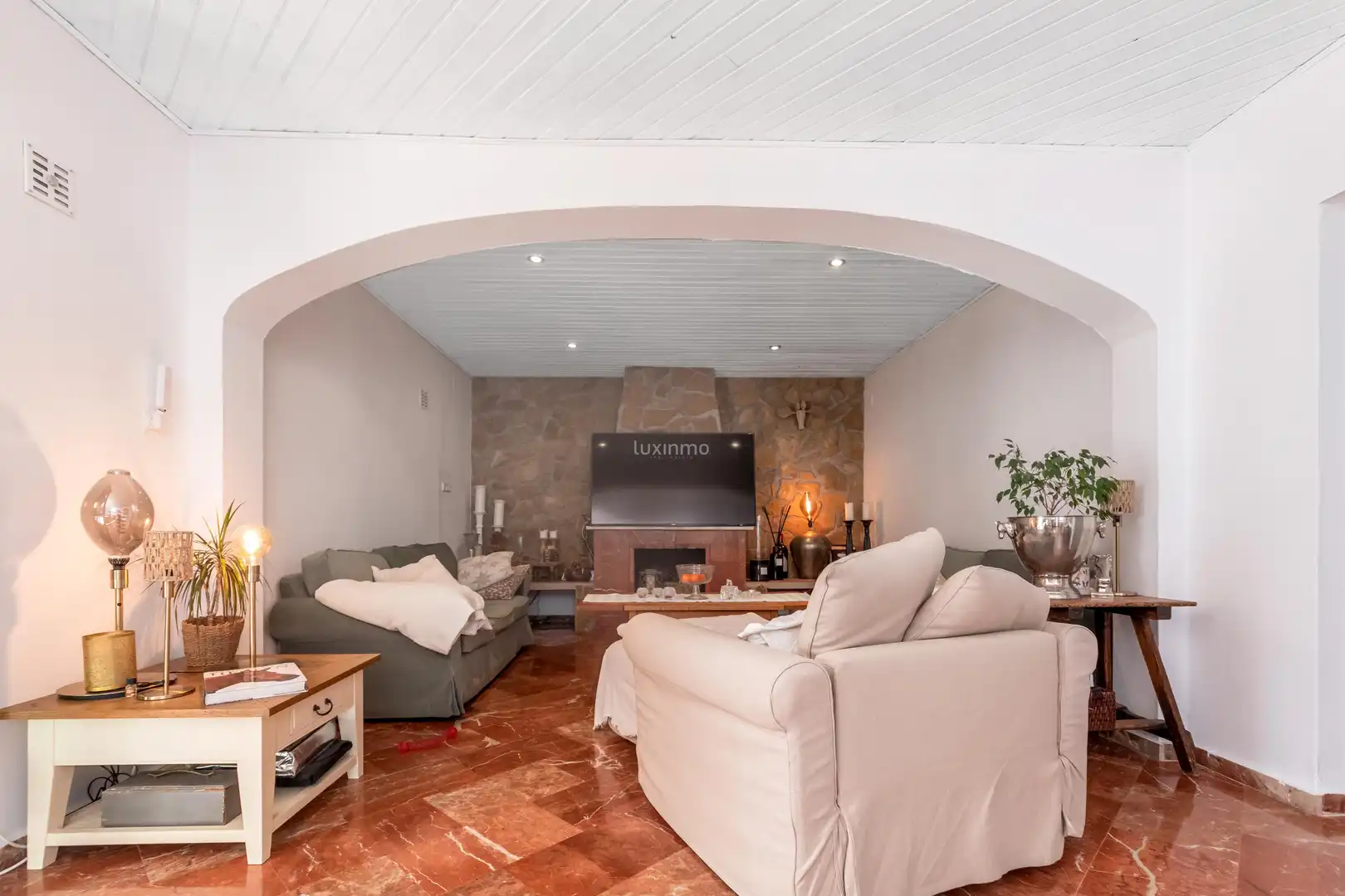 Sala de estar de Casa o chalet en venta en La Nucia con Aire acondicionado, Trastero y Piscina