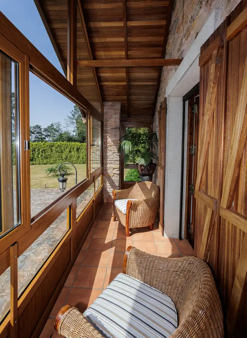 Terraza de Finca rústica en venta en Cospeito con Piscina
