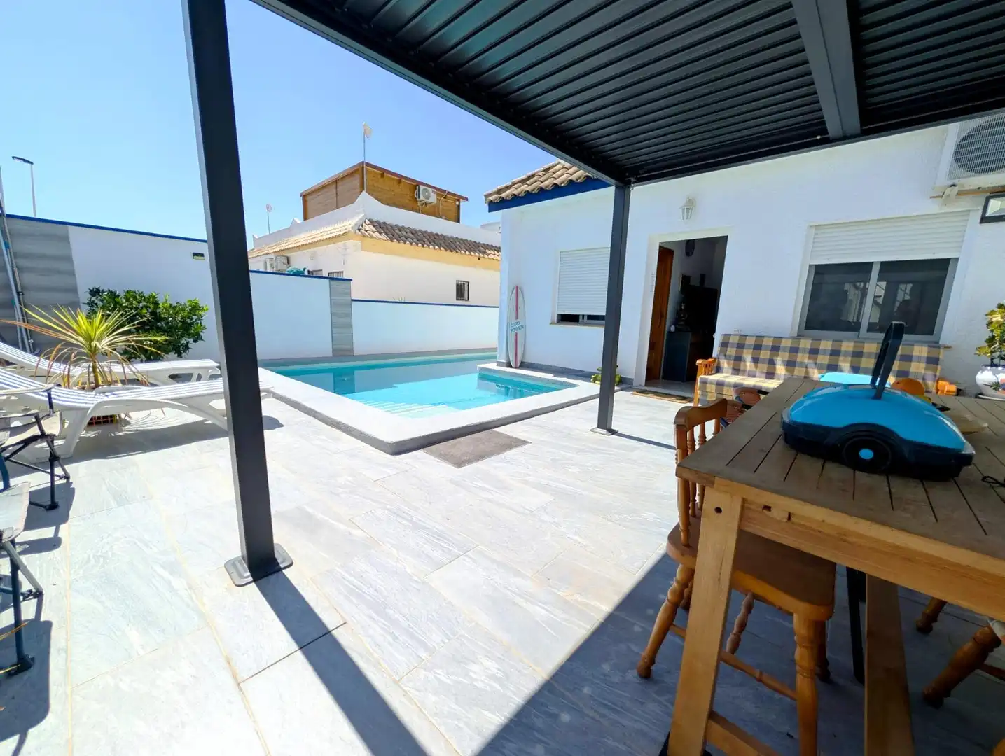 Piscina de Casa adosada en venta en Mazarrón con Aire acondicionado, Calefacción y Terraza