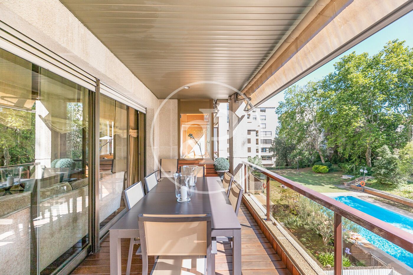 Terrace of Flat for sale in  Barcelona Capital  with Air Conditioner, Heating and Private garden