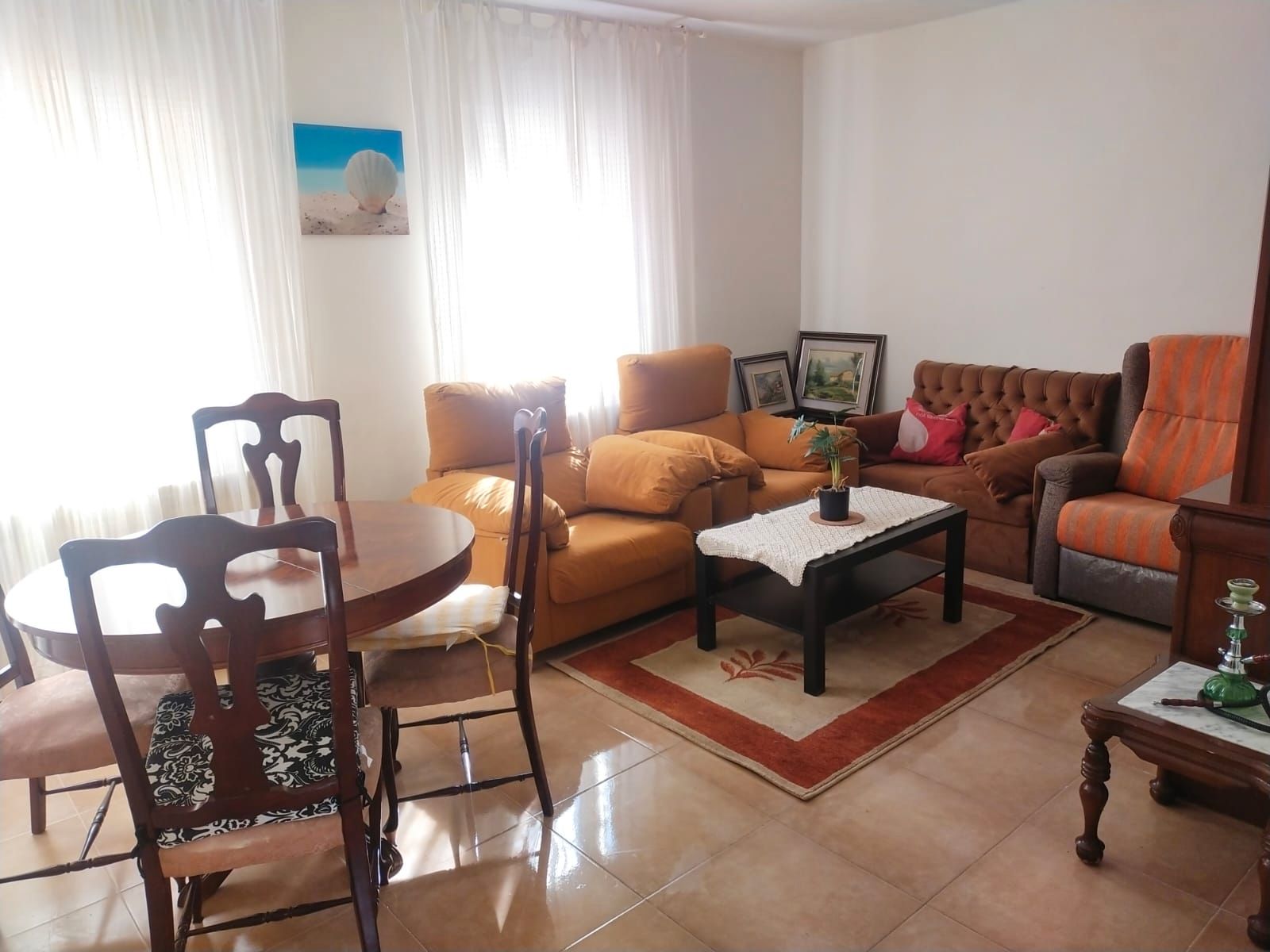 Living room of Flat to rent in  Zaragoza Capital  with Heating, Furnished and Oven