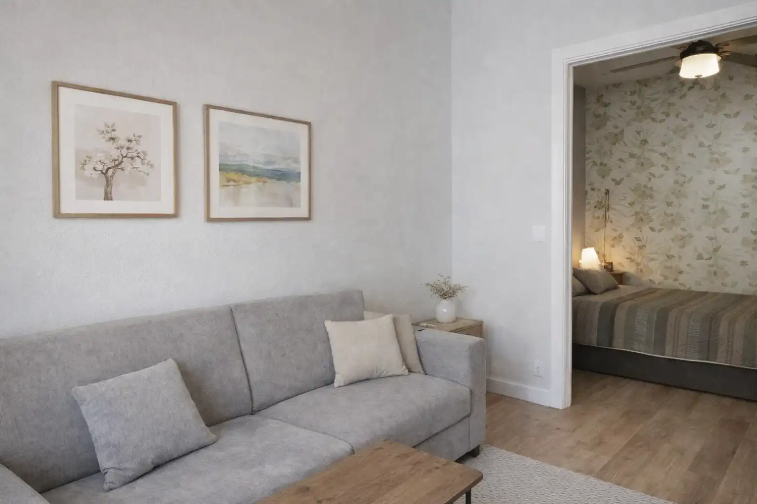 Sala de estar de Piso en venta en Santander con Calefacción, Parquet y Amueblado