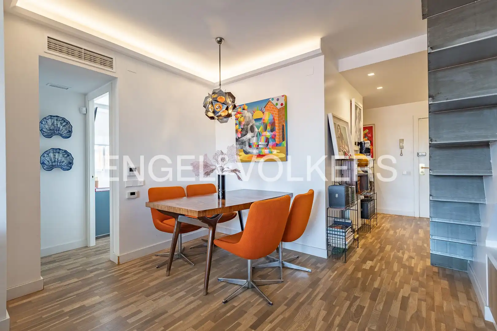 Dining room of Attic for sale in Sant Cugat del Vallès  with Heating, Parquet flooring and Swimming Pool