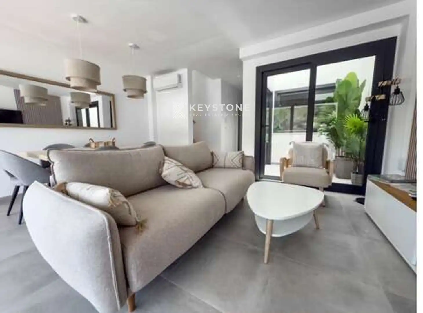 Wohnzimmer von Maisonette zur Miete in Manacor mit Klimaanlage, Terrasse und Schwimmbad