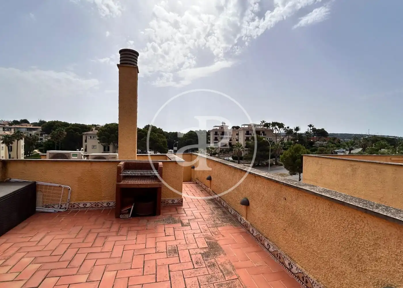 Terrasse von Dachboden zur Miete in Calvià mit Klimaanlage, Heizung und Privatgarten