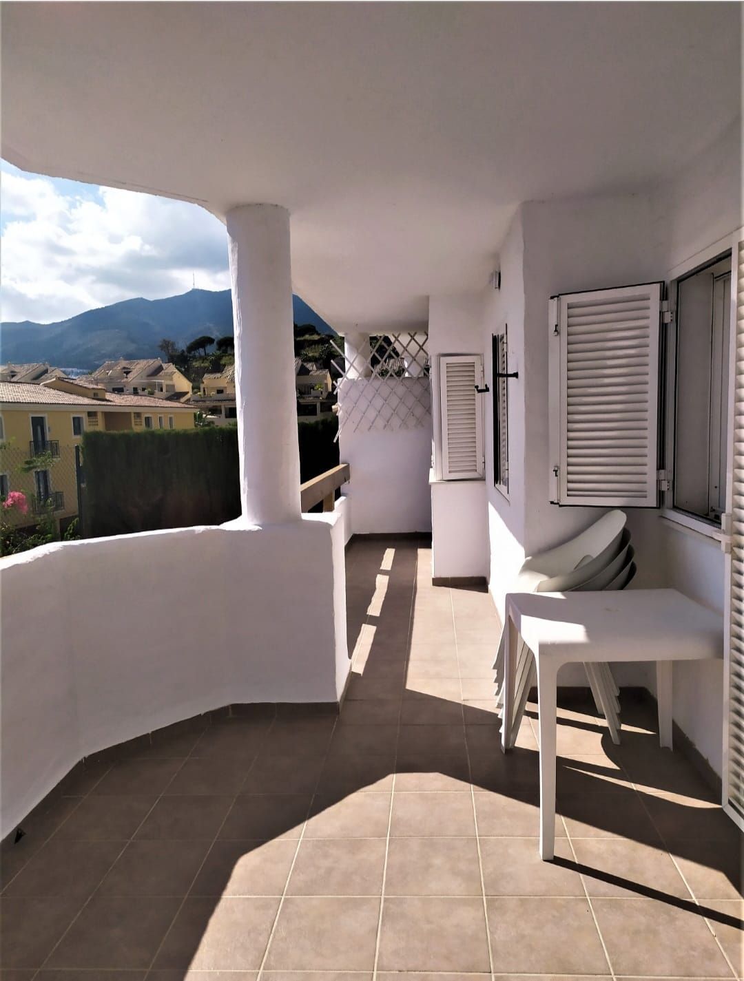 Terrassa de Apartament de lloguer en Benalmádena amb Aire condicionat, Calefacció i Jardí privat