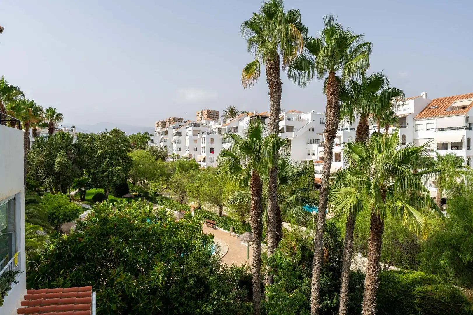 Außenansicht von Dachboden zur Miete in Roquetas de Mar mit Klimaanlage, Heizung und Privatgarten