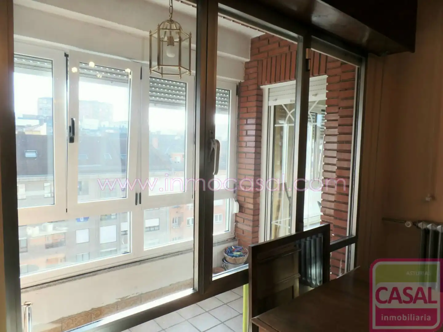 Dining room of Flat for sale in Oviedo   with Heating, Terrace and Furnished