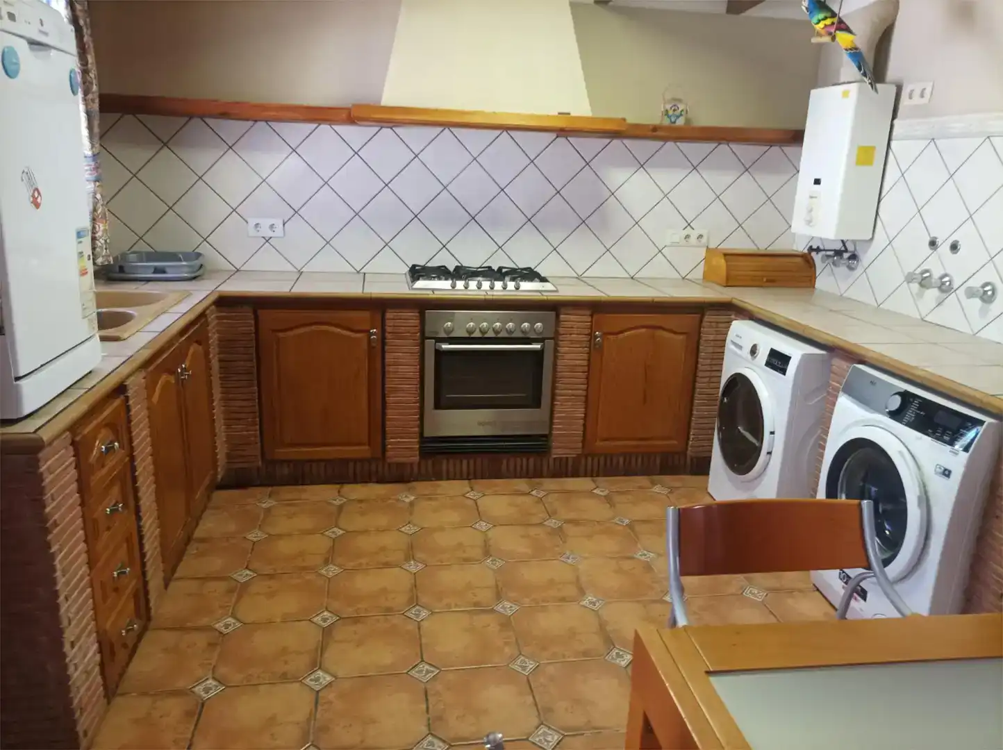 Cuina de Casa o xalet de lloguer en Dénia amb Aire condicionat, Jardí privat i Parquet