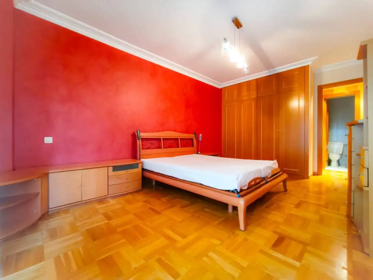 Bedroom of Flat for sale in Burgos  with Heating, Parquet flooring and Terrace
