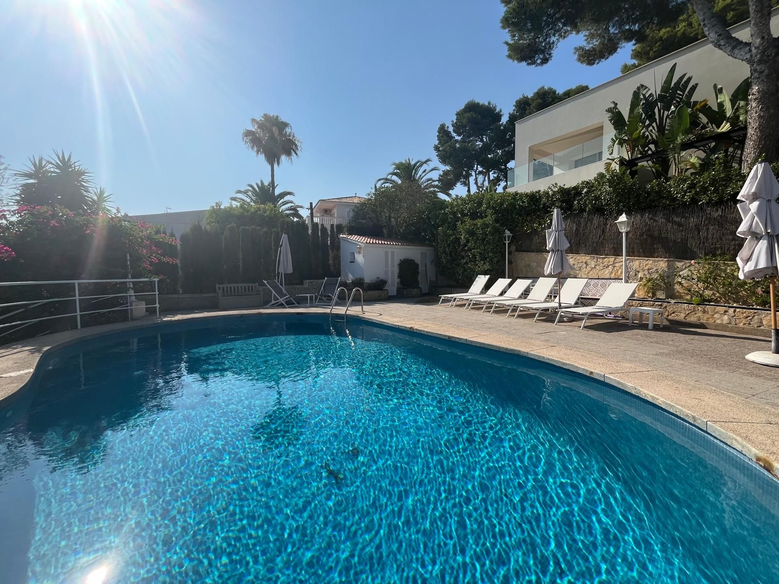 Piscina de Casa adosada de lloguer en Calvià amb Aire condicionat, Piscina i Moblat