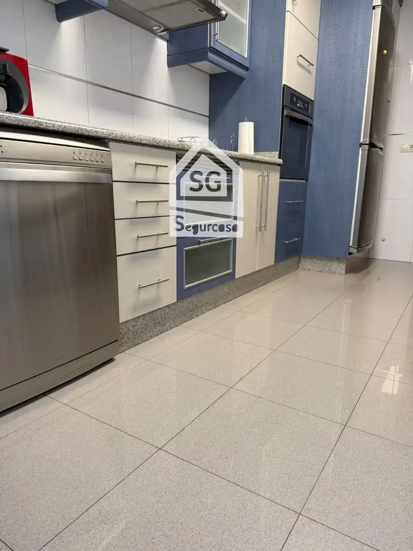 Kitchen of Flat for sale in Ourense Capital   with Heating, Terrace and Storage room