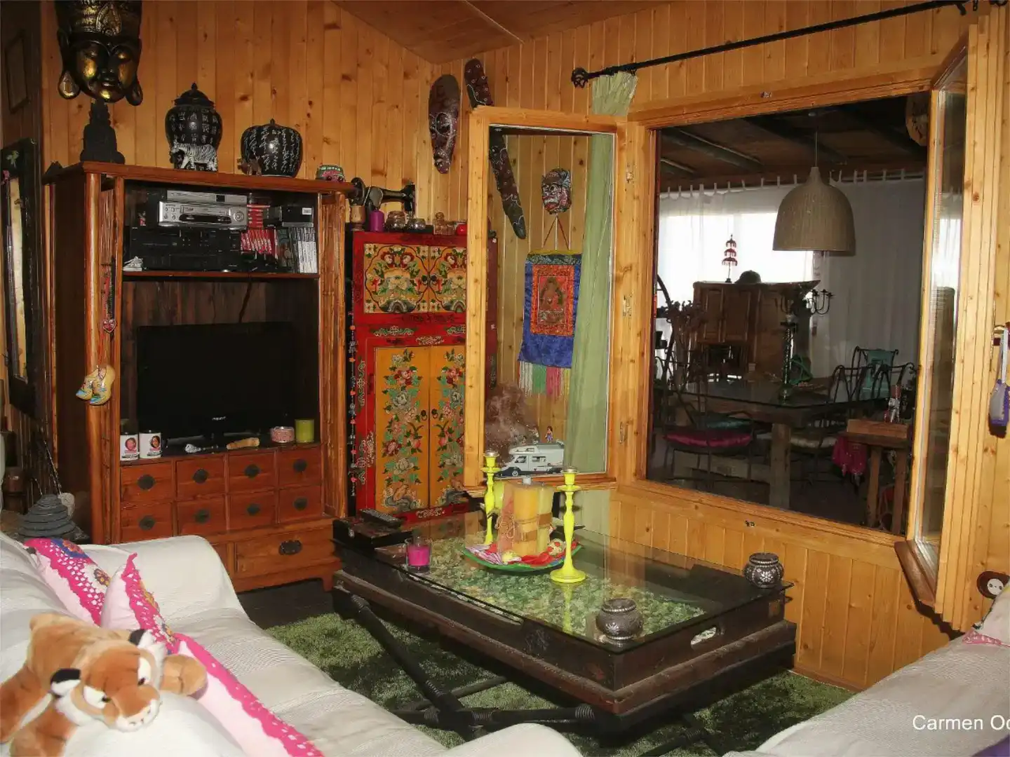 Living room of Flat for rent in Torrox  with Air Conditioner, Private garden and Parquet flooring