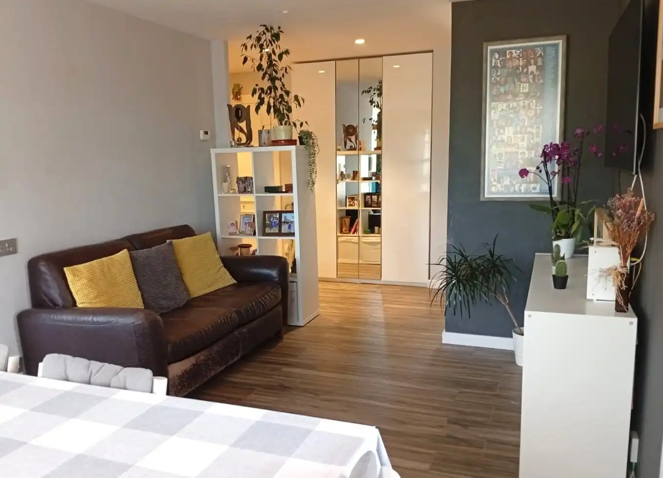 Sala de estar de Piso en venta en Gijón  con Calefacción, Parquet y Terraza