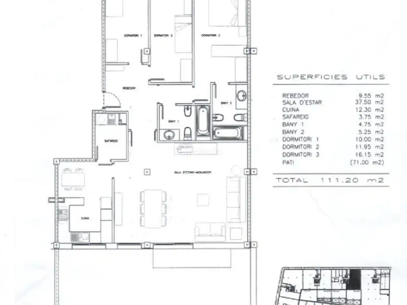 Flat with lift for sale in Carrer Mataró 120