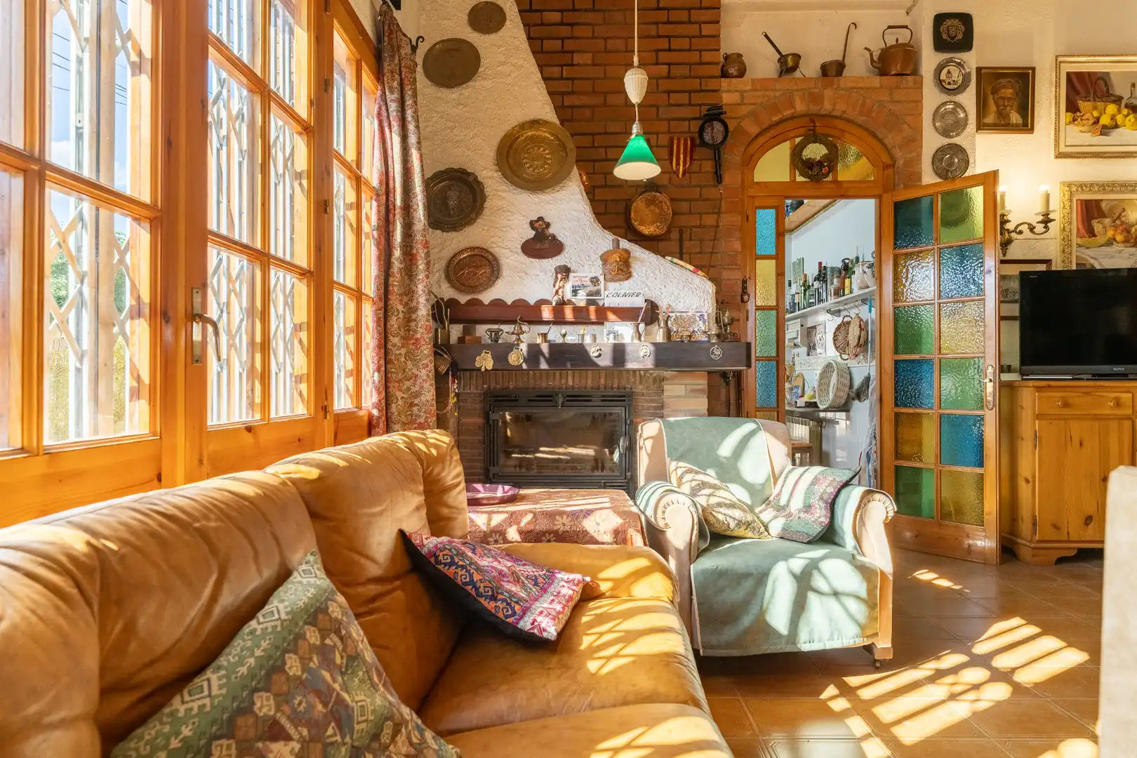 Sala d'estar de Casa o xalet en venda en Les Borges del Camp amb Calefacció, Jardí privat i Terrassa