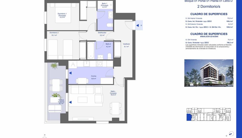 Photo 1 from new construction home in Flat for sale in Parcelas R'. y R'. del Susdbp. Palmas Altas, Bellavista, Sevilla