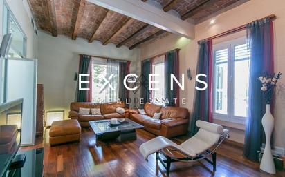 Living room of House or chalet for sale in  Barcelona Capital  with Air Conditioner, Heating and Terrace