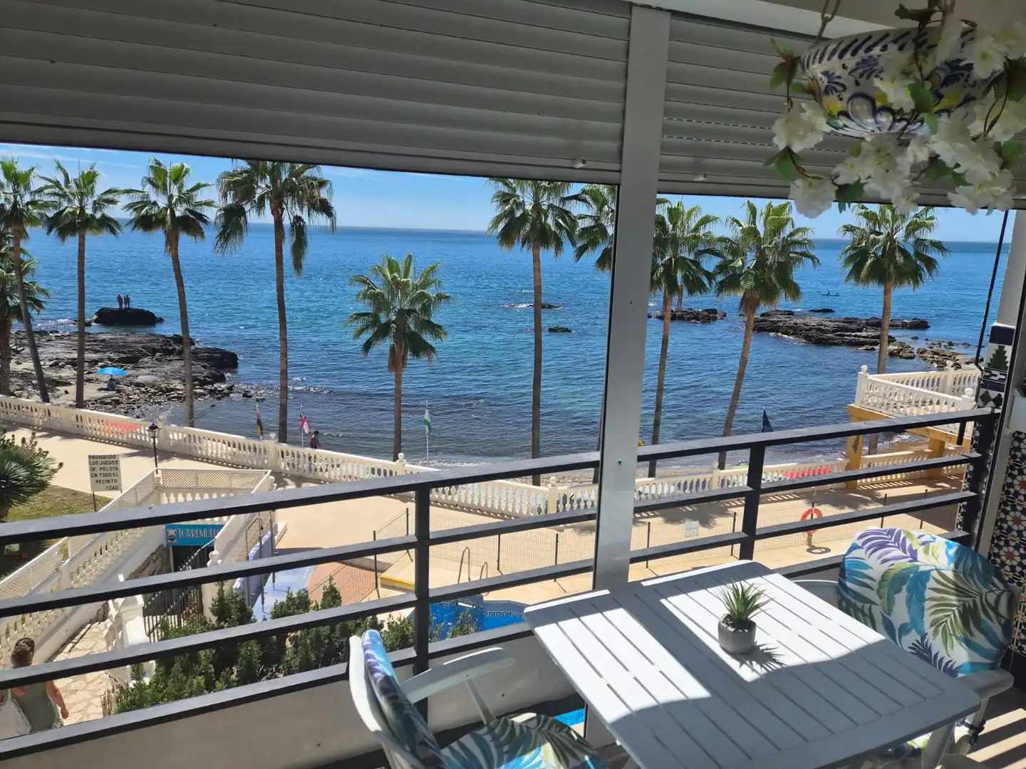Terraza de Apartamento de alquiler en Benalmádena con Terraza, Amueblado y Piscina comunitaria