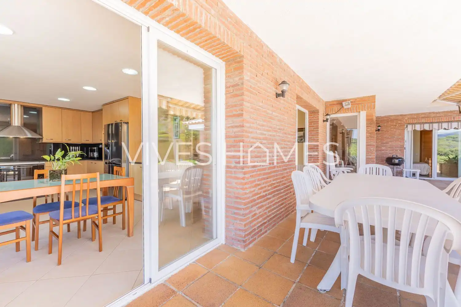 Garden of Houses for sale in Caldes d'Estrac  with Air Conditioner, Heating and Private garden