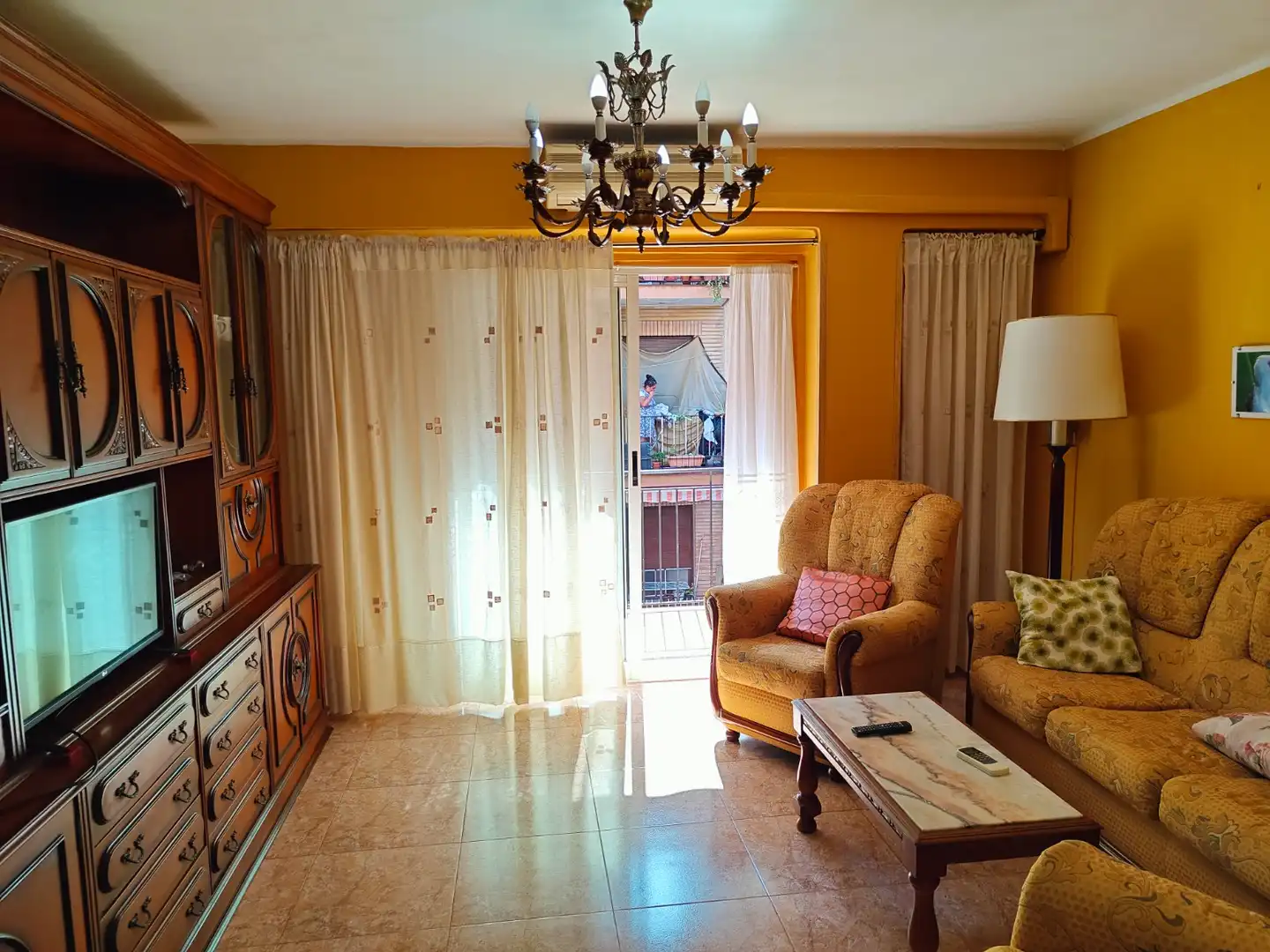 Living room of Flat for rent in Castellón de la Plana / Castelló de la Plana  with Air Conditioner, Furnished and Oven