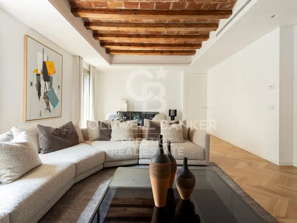 Wohnzimmer von Wohnungen zur Miete in Barcelona mit Klimaanlage und Möbliert