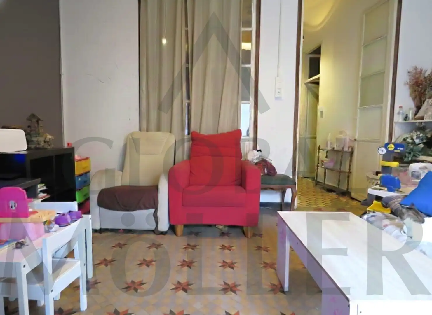 Sala de estar de Piso en venta en Cartagena con Amueblado y Balcón