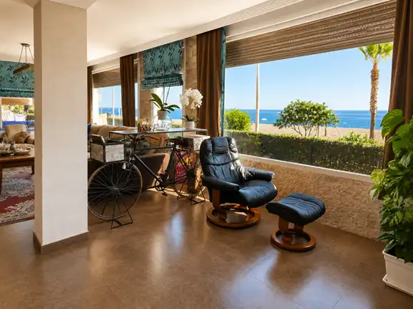 Sala de estar de Apartamento en venta en Torrox con Aire acondicionado, Calefacción y Jardín privado