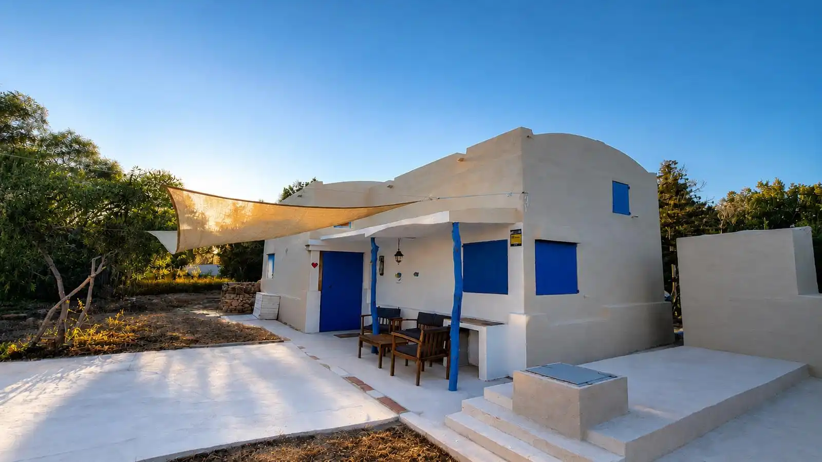 Exterior view of Country homes for rent in Formentera  with Air Conditioner, Private garden and Furnished