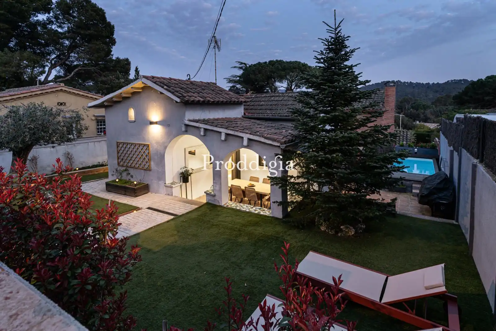 Außenansicht von Haus oder Chalet zur Miete in Sant Cugat del Vallès mit Heizung, Terrasse und Schwimmbad