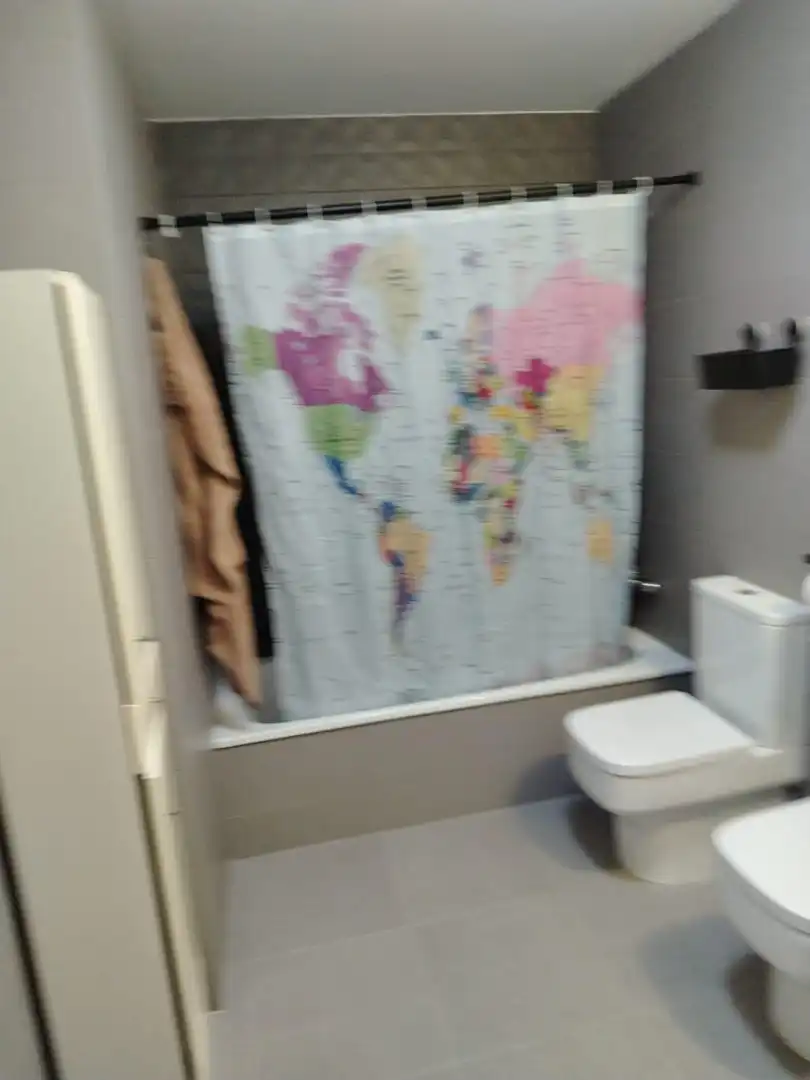 Baño de Piso de alquiler en Almería con Terraza, Amueblado y Piscina comunitaria