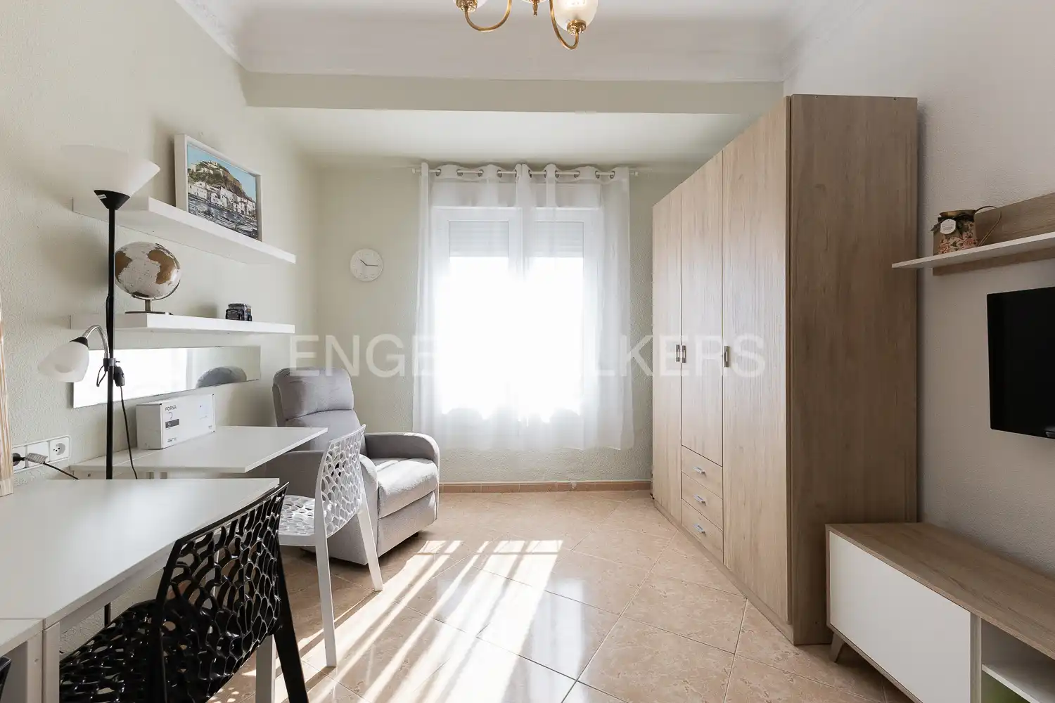 Bedroom of Flat for rent in Valencia  with Air Conditioner, Heating and Furnished