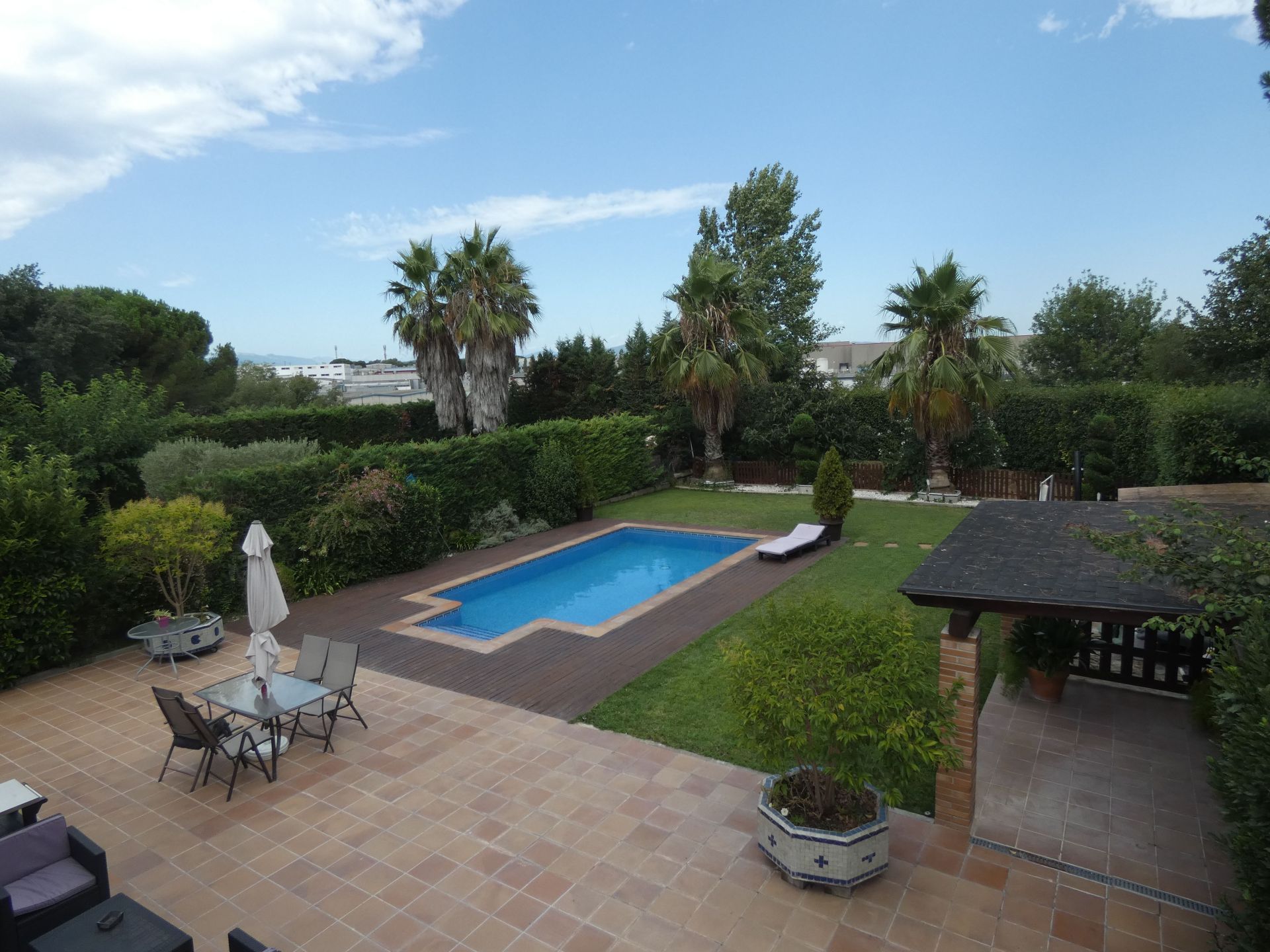 Piscina de Casa o xalet en venda en Riudellots de la Selva amb Aire condicionat, Jardí privat i Traster