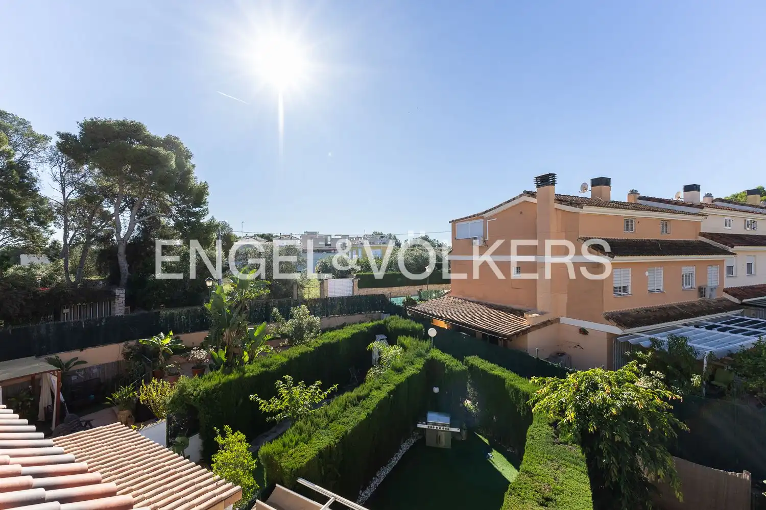 Terrassa de Casa adosada de lloguer en Tavernes Blanques amb Aire condicionat, Calefacció i Jardí privat