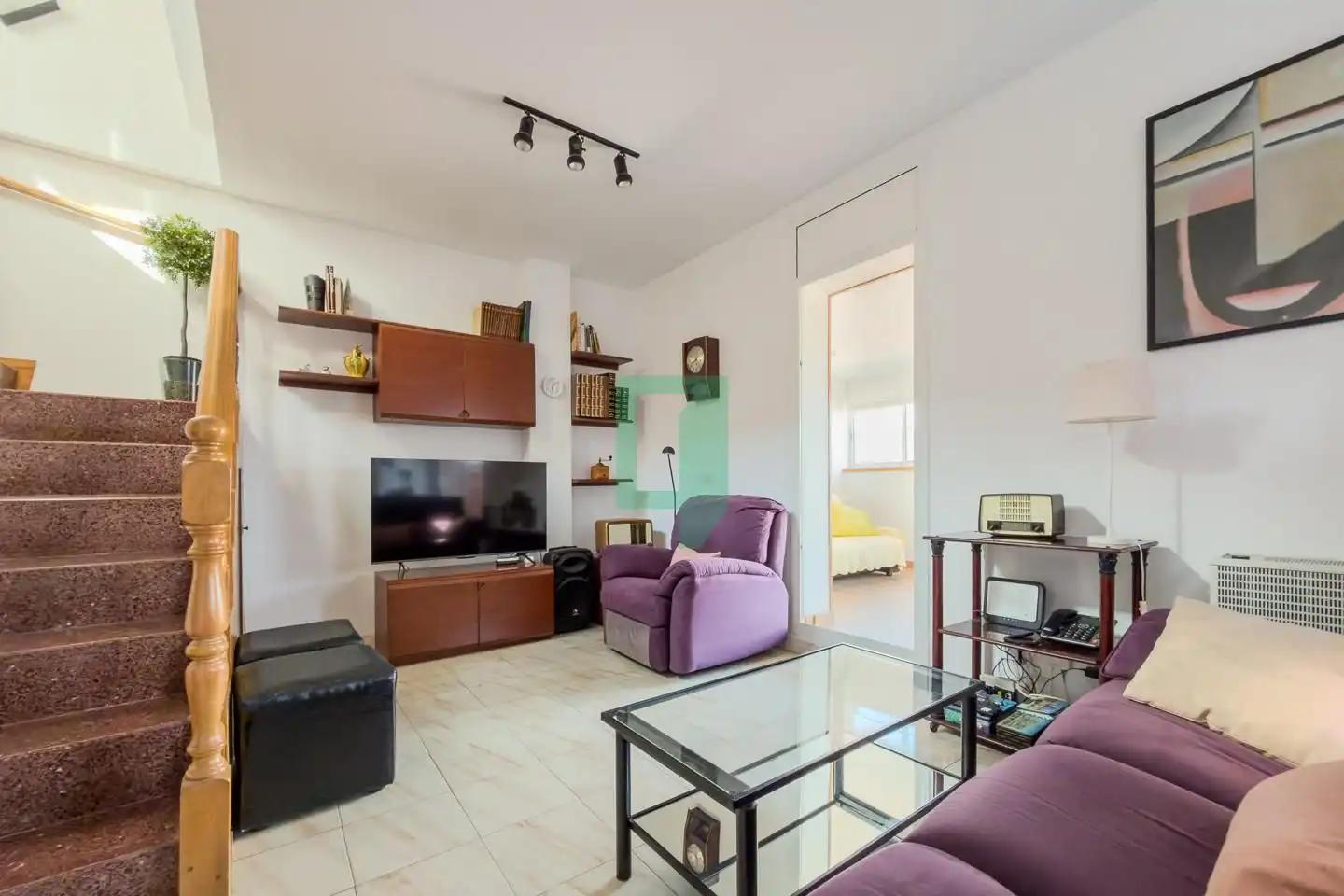 Wohnzimmer von Maisonette zum Verkauf in Badalona mit Heizung und Terrasse