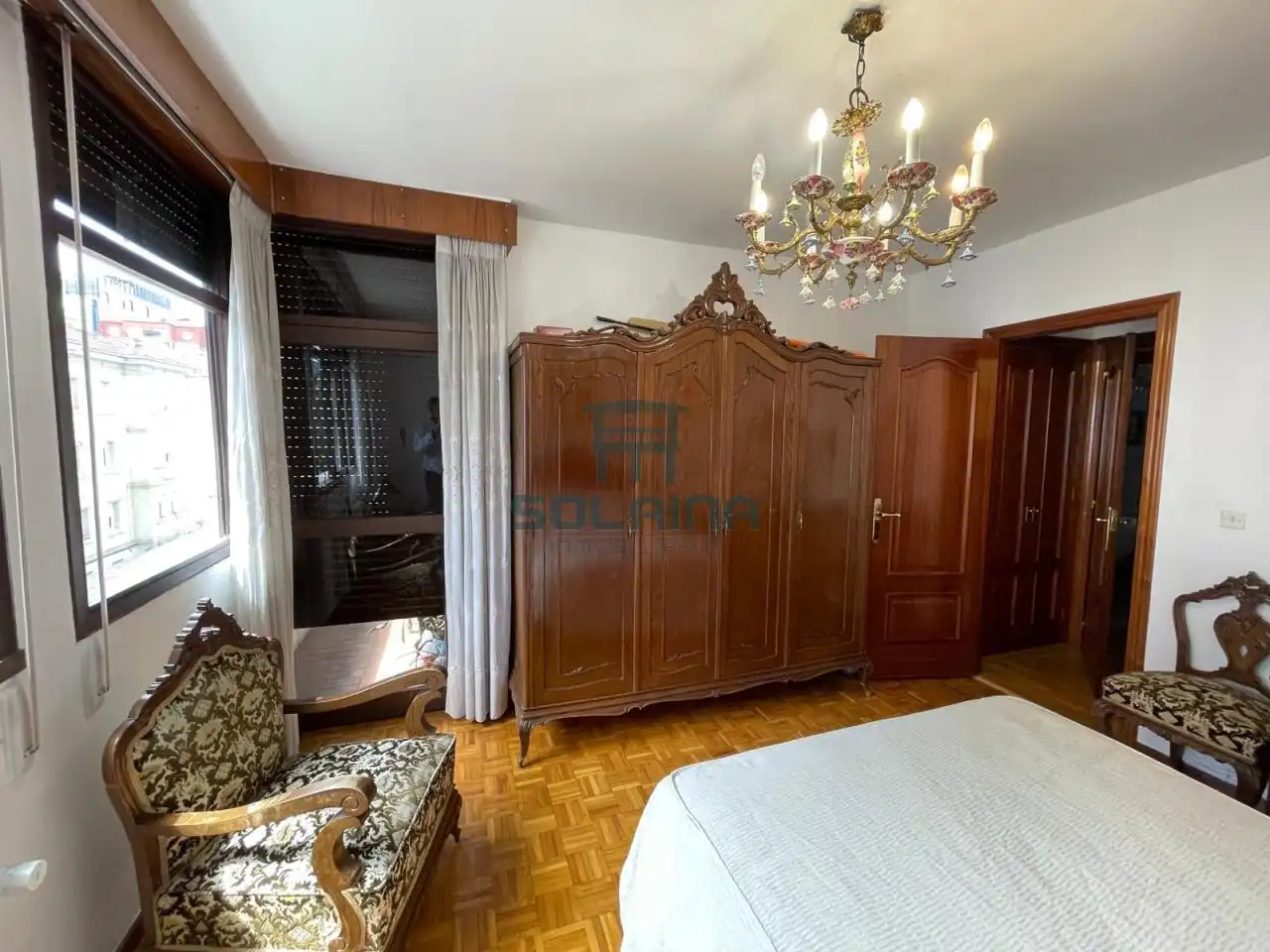 Schlafzimmer von Wohnung zum Verkauf in Ourense Capital  mit Heizung, Parkett und Abstellraum
