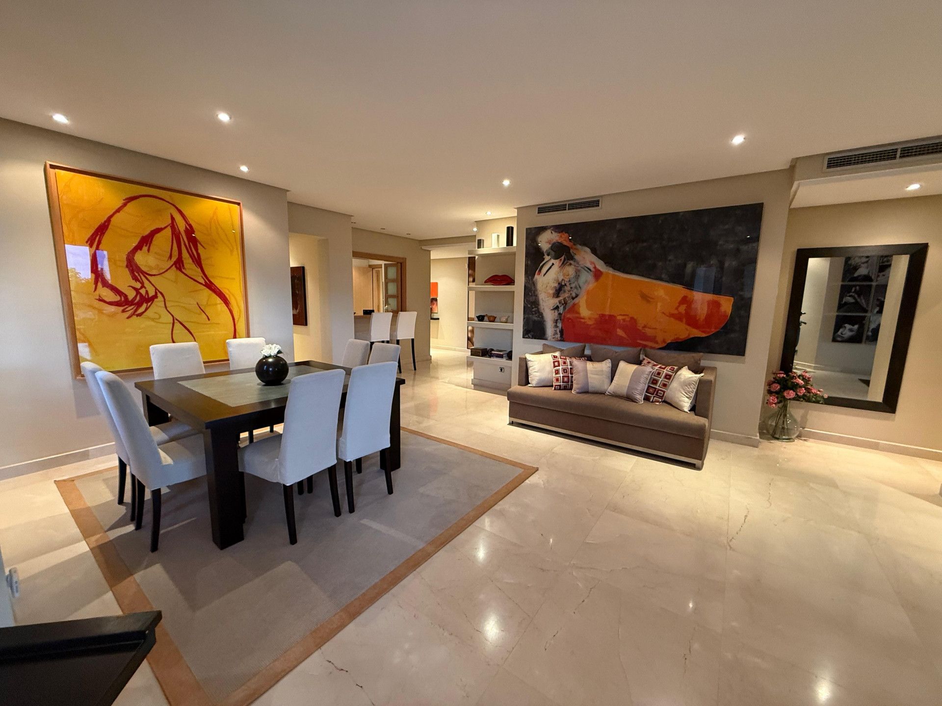 Living room of Apartment for rent in Marbella  with Swimming Pool and Community pool