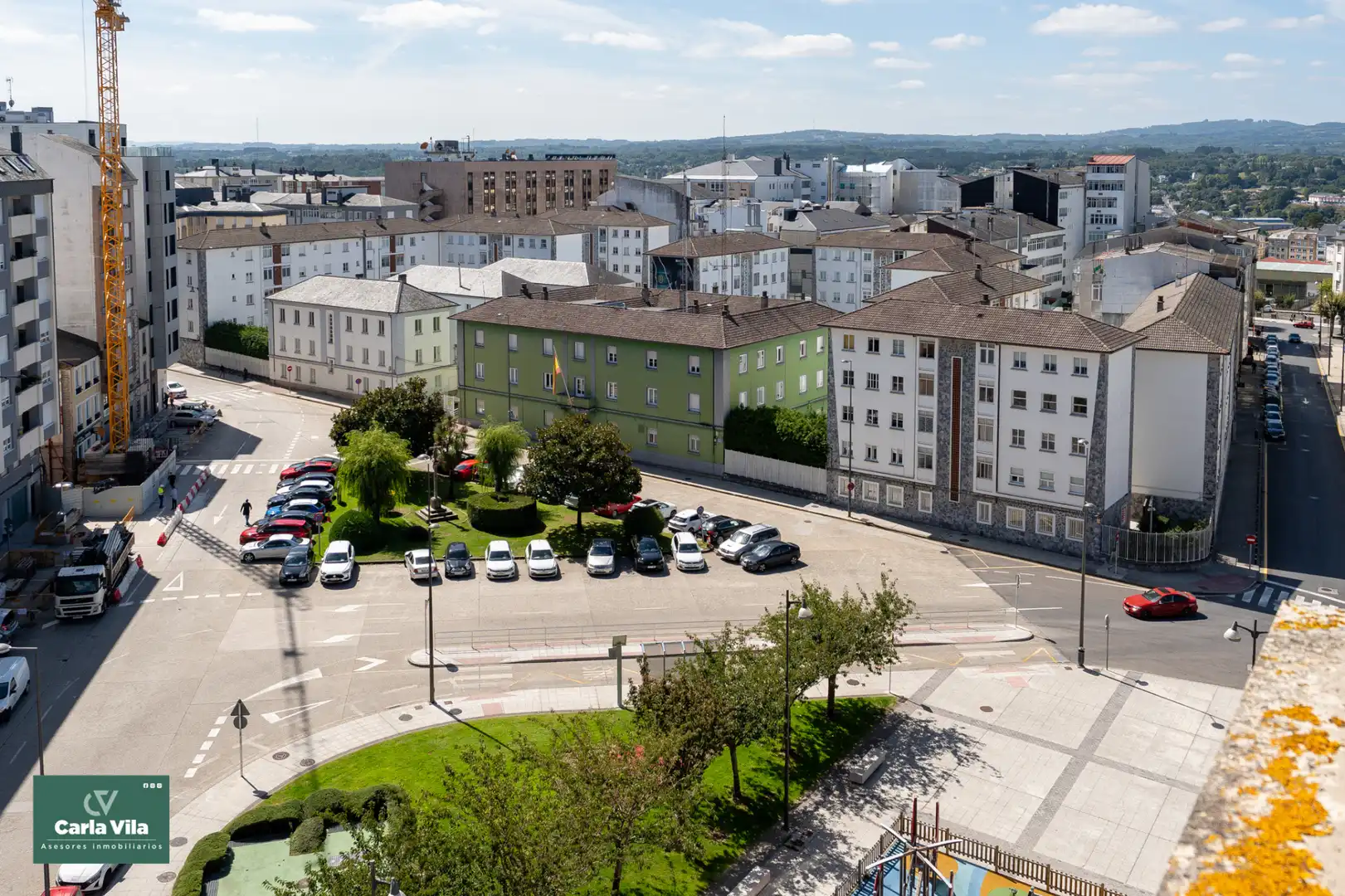 Vista exterior de Pis de lloguer en Lugo amb Calefacció, Parquet i Traster