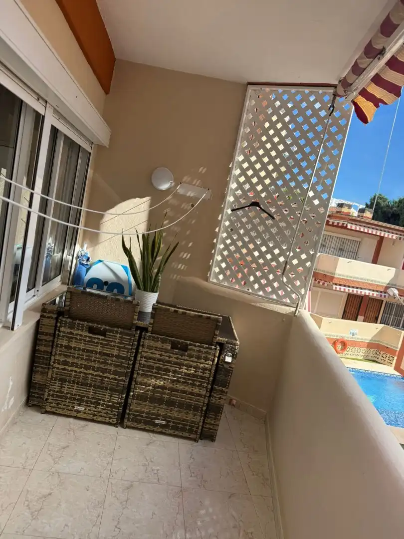 Terraza de Estudio de alquiler en Torremolinos con Aire acondicionado, Calefacción y Terraza