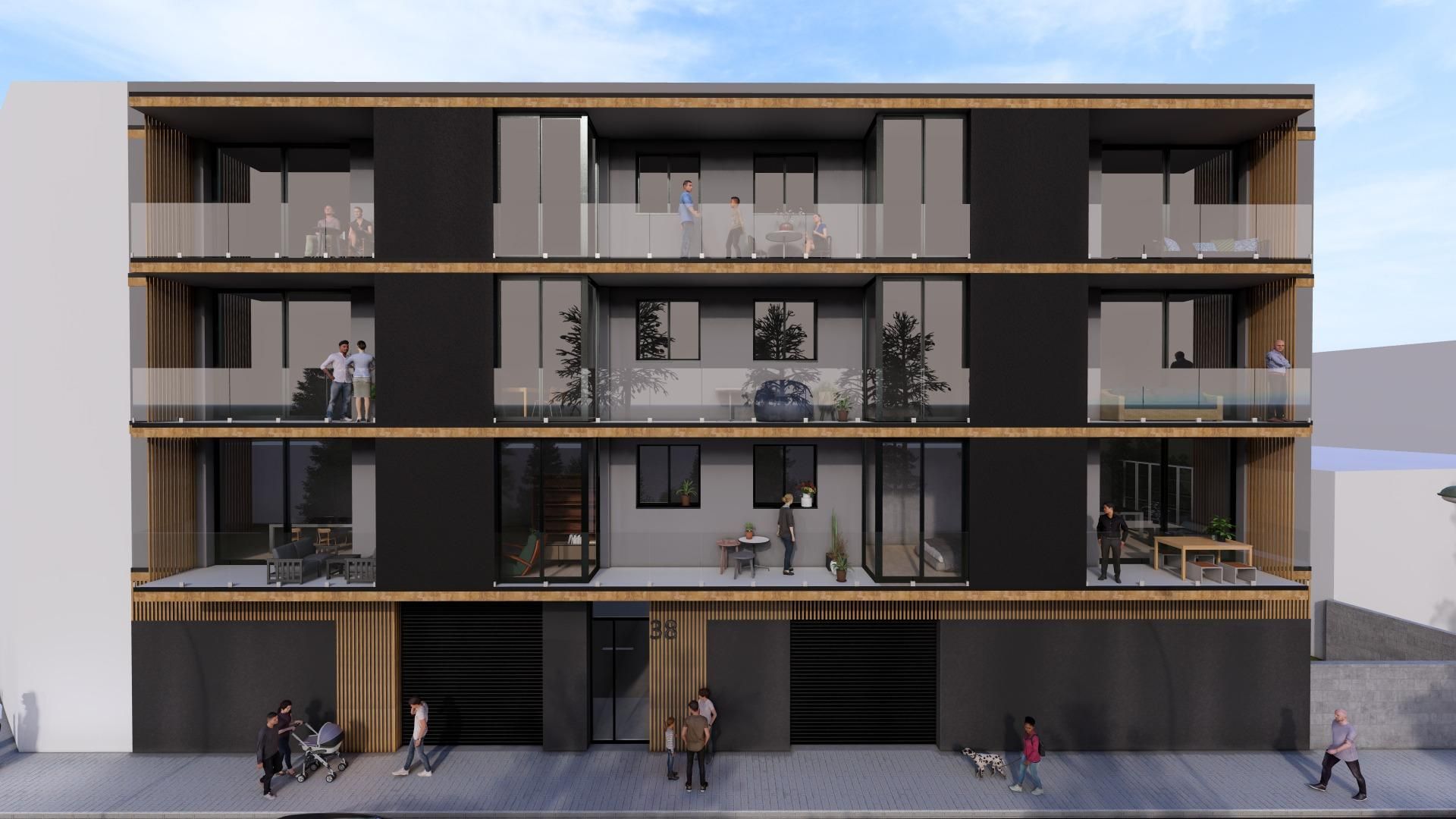 Außenansicht von Wohnung zum Verkauf in  Lleida Capital mit Parkett, Terrasse und Balkon