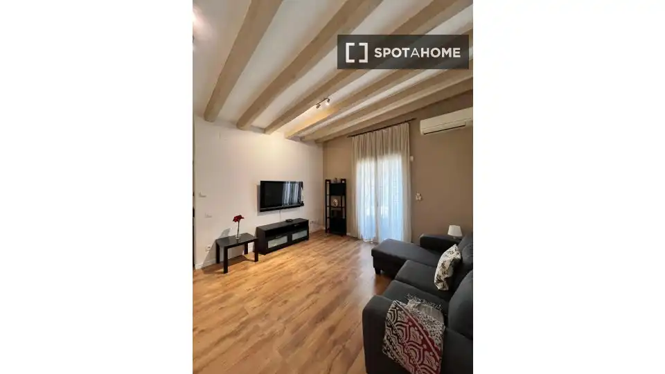 Living room of Flat for rent in Barcelona  with Air Conditioner, Heating and Furnished
