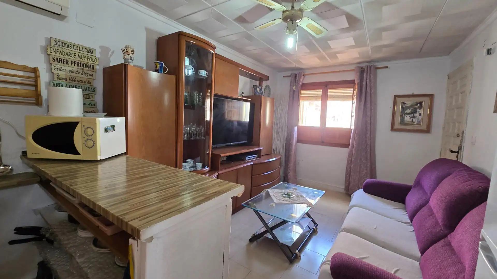 Sala de estar de Casa adosada en venta en San Fulgencio con Aire acondicionado, Calefacción y Terraza