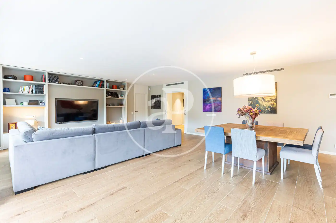 Living room of Flat for sale in Sant Cugat del Vallès  with Air Conditioner, Heating and Private garden