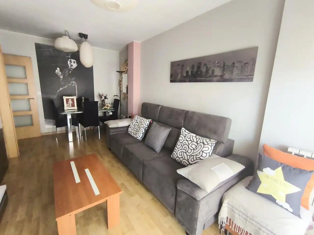 Sala de estar de Piso en venta en Cuarte de Huerva con Aire acondicionado, Calefacción y Terraza