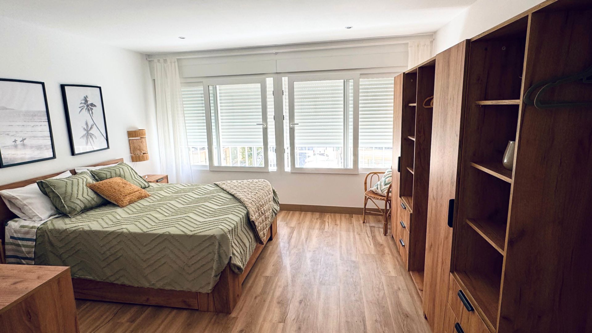 Schlafzimmer von Einfamilien-Reihenhaus miete in Vinaròs mit Klimaanlage, Terrasse und Möbliert