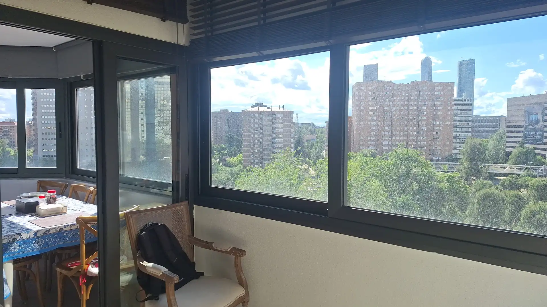 Balcony of Flat for rent in Madrid  with Air Conditioner, Private garden and Swimming Pool