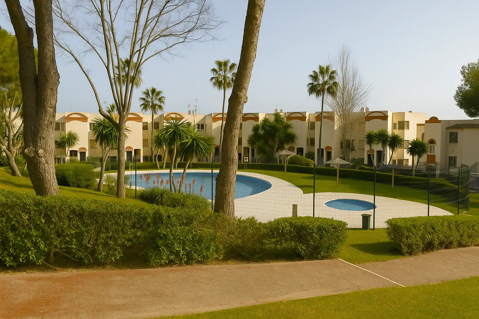 Jardí de Apartament en venda en Mijas amb Aire condicionat, Terrassa i Moblat