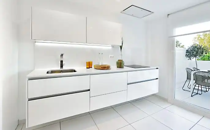 Kitchen of Apartments for rent in Benalmádena  with Air Conditioner, Oven and Washing machine