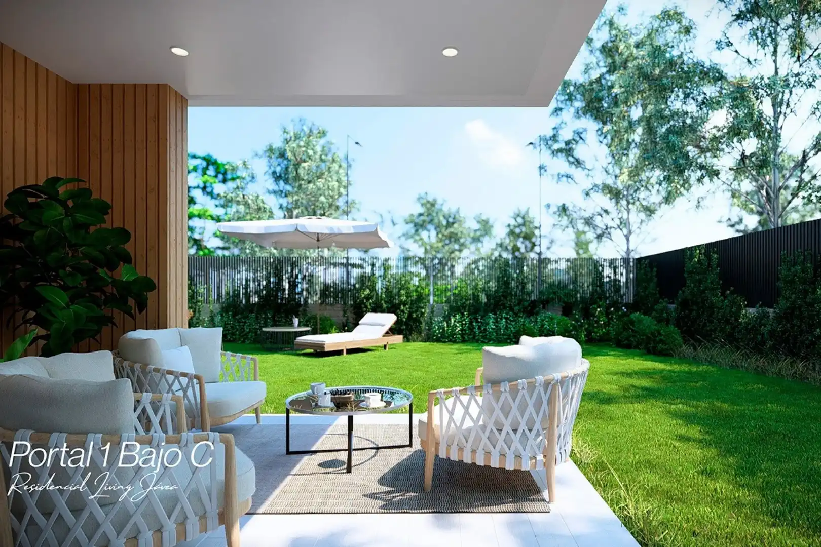 Terrasse von Dachboden zum Verkauf in Jávea / Xàbia mit Klimaanlage, Heizung und Privatgarten